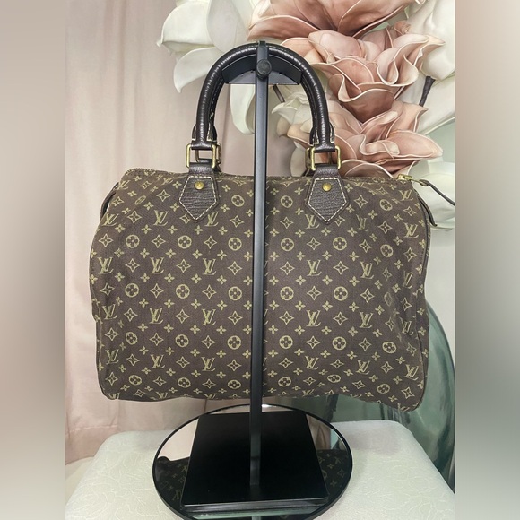 🍂LOUIS VUITTON Brown Monogram Mini Lin Speedy 30 Handbag🍂 - Picture 4 of 14